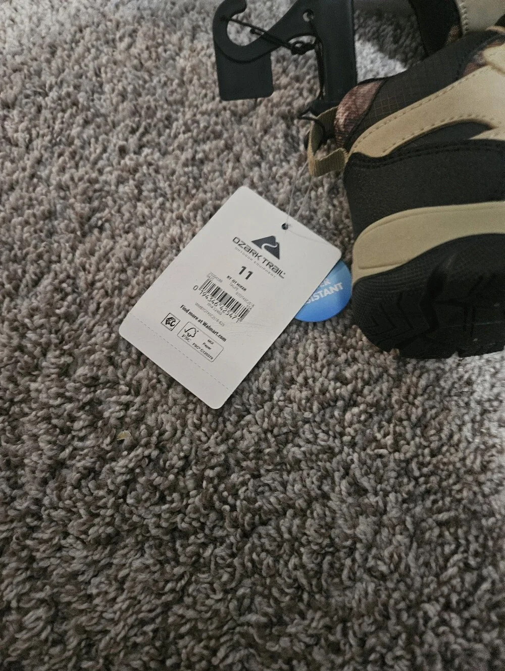 Ozark Trail Kids Camo Sneakers in Tan and Black
